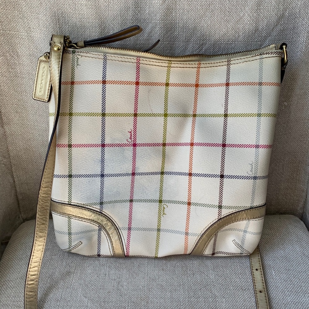 AUTHENTIC Coach Tattersall Crossbody Bag - Picture 9 of 14